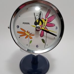 Fossil Metal Desk Alarm Clock